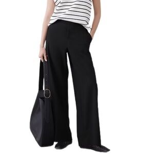 NWT Banana Republic Hayden Black Wide Leg Pants Size S